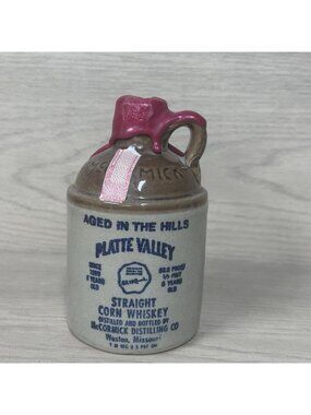 Vintage McCormick Platte Valley Straight Corn Whiskey Jug 1977 EMPTY